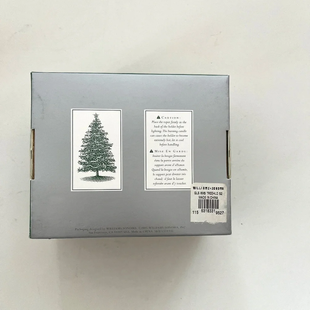 WILLIAMS SONOMA CHRISTMAS TREE TAPER HOLDERS